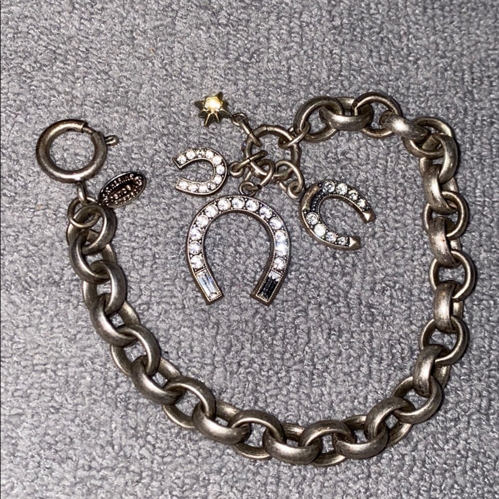 Catherine Propesco Silver Horseshoe Charm Bracelet